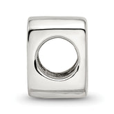 925 Sterling Silver Numeral ‘0’ Bead with Polished Solid Cast Design  Elegant & Timeless Charm